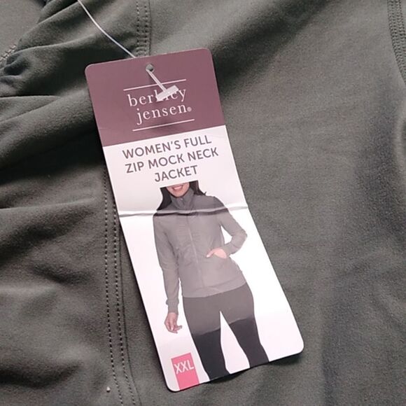 NWT Berkeley Jensen Women's Full Zip Mock Neck Jacket 2XL - Picture 3 of 9